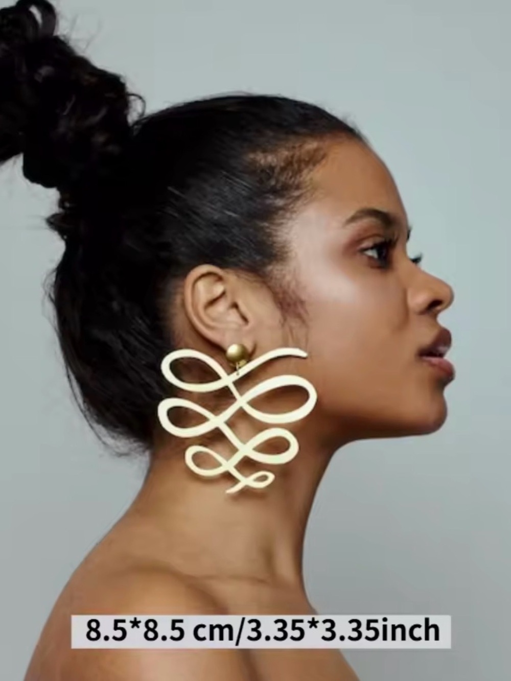 Elegant Gold Statement Loop Earrings for Women